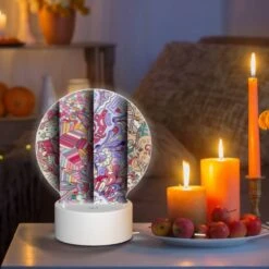 Round Acrylic Night Light, Three Colorful And Intricate Designs Are Displayed On A Wall. -Nuas Diy Shop 1501a9554a76ae2f10d3d4fafefb4e09e55e84b8