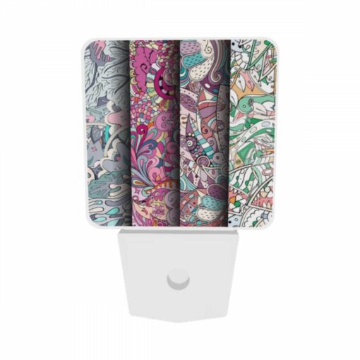 Night Light Set Of 2, Three Colorful And Intricate Designs Are Displayed Side By Side. -Nuas Diy Shop 1574fdd0ebc284b1f0fd34f5e0a1535c2760084f