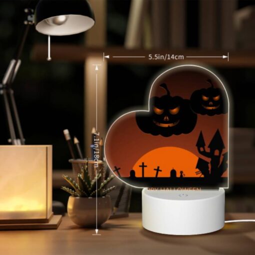 Love Acrylic Night Light, A Halloween Scene With Three Pumpkins And A Tree. -Nuas Diy Shop 15bbddf18ef7741180e171752a135bb89e7fa0ea