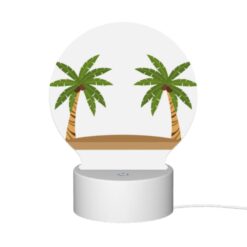 Round Acrylic Night Light, Two Palm Trees On A Sandy Beach. -Nuas Diy Shop 1667614c116d2285fab1109c52c9704592aefd48