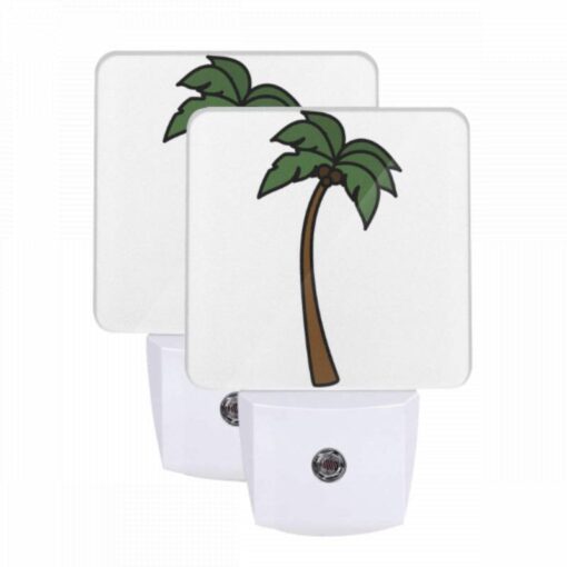 Night Light Set Of 2, A Cartoon Drawing Of A Palm Tree. -Nuas Diy Shop 168164a2320253df543f903595b9b4fbd9683c06