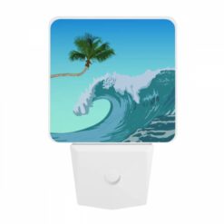 Night Light, A Large Wave With A Palm Tree In The Background. 9 Night Light, A Large Wave With A Palm Tree In The Background. -Nuas Diy Shop 16b394ae905b9a21921c2641b489cf44c65edda8