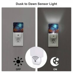 Night Light Set Of 2, A Night Scene With A Full Moon And A Bunch Of Pumpkins. -Nuas Diy Shop 16c2b005db34e3fc657968a3ec53382858c06aa8