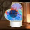 Love Acrylic Night Light, A Colorful Image Of Palm Trees And A Blue Circle With The Words "Enjoy Summer" Written On It. -Nuas Diy Shop 17ae95999467e0d213f5941888055d2e083d8470