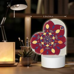 Love Acrylic Night Light, A Colorful Flower Design With A Yellow Center. -Nuas Diy Shop 17ec001f22245f8233467fc9ea3446d87b9f1b43