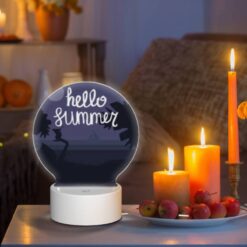 Round Acrylic Night Light, A Cat Is Sitting On A Branch In Front Of A Moon. -Nuas Diy Shop 17f2f57d42e90bdc5a46f5a250ac73f9f60e08c7