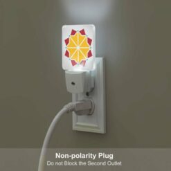 Night Light, A Yellow And Red Geometric Design. -Nuas Diy Shop 1821576e4c1def73a59e44b798c0c63bab643d49