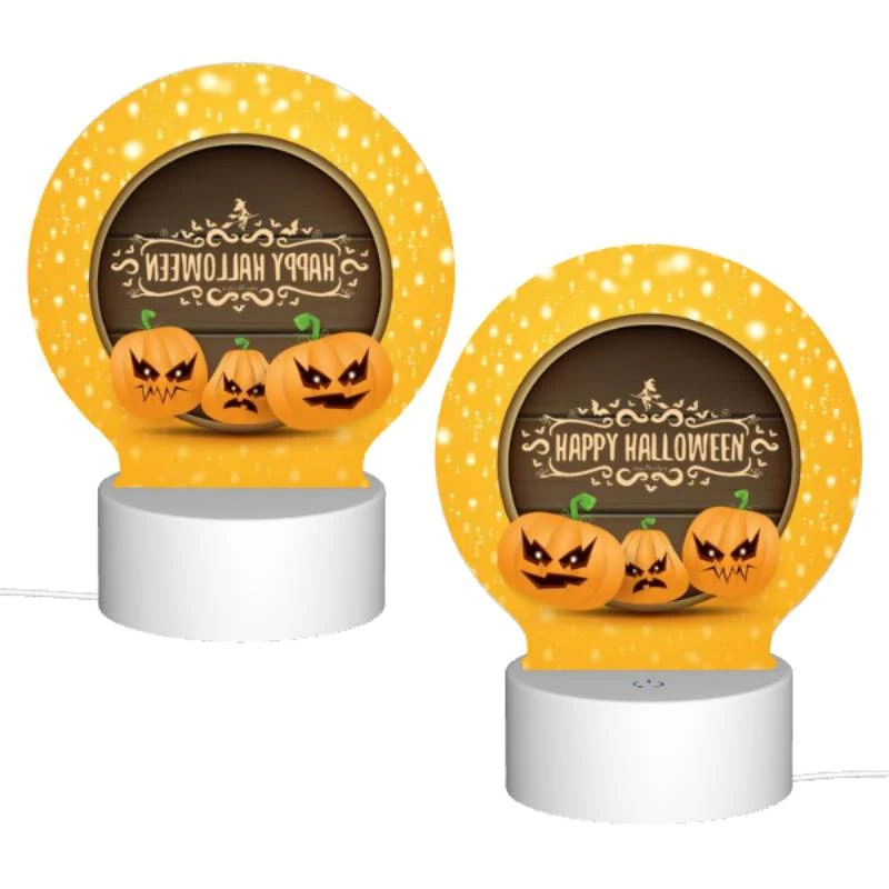 Round Acrylic Night Light, Three pumpkins with scary faces on them. Round Acrylic Night Light, Three Pumpkins With Scary Faces On Them. -Nuas Diy Shop 186bf777a4d5a3974cc339d88ffc5368f48a1ee3