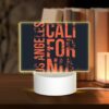 Rectangular Acrylic Night Light, A Colorful Sign That Says "California" With A Palm Tree On It. -Nuas Diy Shop 18a14b207cbb412fcefa0186f05c289b7c0c7316