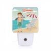 Night Light, A Boy Is Standing On A Beach In Front Of A Lounge Chair And An Umbrella. -Nuas Diy Shop 18b809cec9c8f716cb38e15686f9f4eef3081a4b