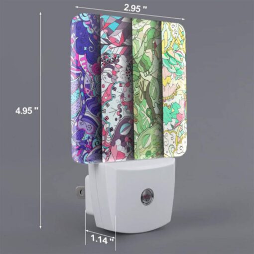 Night Light Set Of 2, Four Different Colored Designs Of A Clock. -Nuas Diy Shop 18fdec70a2cf8206934195df43ff5011fee86ec1