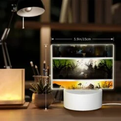 Rectangular Acrylic Night Light, Three Different Colored Pictures Of A Haunted House. -Nuas Diy Shop 1901c30730d41c9e17c9d9bf00aa36b507248063