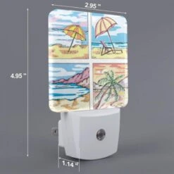 Night Light Set Of 2, A Series Of Four Pictures Of A Beach With Umbrellas And Chairs. 3 Night Light Set Of 2, A Series Of Four Pictures Of A Beach With Umbrellas And Chairs. -Nuas Diy Shop 194d2c212fe9746f03f5f2e60cc3fde44feb8a23