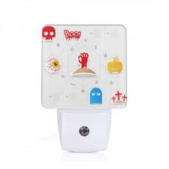 Night Light, A Collection Of Halloween Symbols And Images.