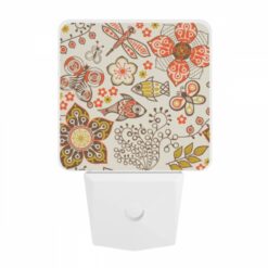 Night Light, A Colorful Floral Pattern With A Fish And A Dragonfly. -Nuas Diy Shop 19a5895f64421e17d62638a44eb17574970e0124