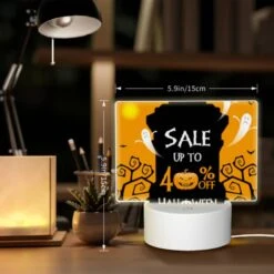 Rectangular Acrylic Night Light, A Halloween Sale Sign Advertises A 40% Discount. -Nuas Diy Shop 1a0f7c50d4233b1d870aade2b5a53cf4a72c29c7