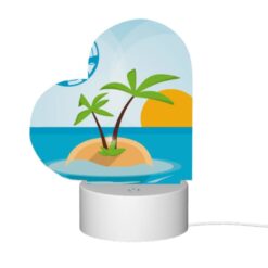 Love Acrylic Night Light, A Palm Tree Is Growing On A Small Island In The Middle Of The Ocean. -Nuas Diy Shop 1a113c82c765d2b683fc43588fb3d07f0e4ec745