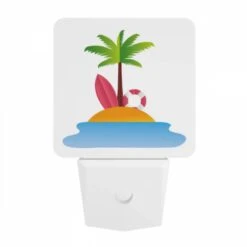 Night Light, A Palm Tree Is On A Tropical Island. -Nuas Diy Shop 1a2b4d4421b2e88fa7b11b66e0bd0db86c5f2bdc