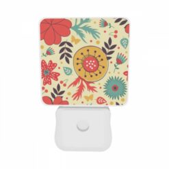 Night Light Set Of 2, A Colorful Floral Pattern With A Yellow Center. -Nuas Diy Shop 1a32503f6c2f4ebc9259277818201c95c8386abc