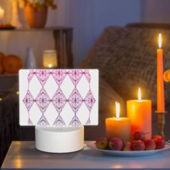 Rectangular Acrylic Night Light, A Purple And Pink Diamond Pattern. -Nuas Diy Shop 1aa2ca77f646fc97d4e827522355588f98532515