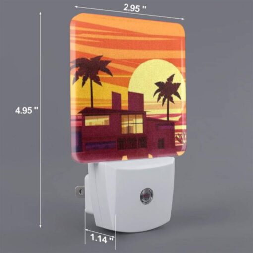Night Light Set Of 2, A House With A Sunset In The Background. -Nuas Diy Shop 1ad6ca5a9f1dd3f4abbf64f134a69db3a17392f0