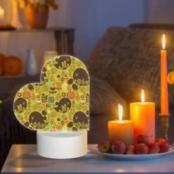 Love Acrylic Night Light, A Colorful Pattern Of Animals And Plants. -Nuas Diy Shop 1b067f9c39b3083d9d389c54523b9decaefa972f