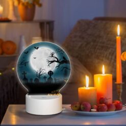 Round Acrylic Night Light, A Halloween Poster With A Full Moon And A Bunch Of Bats. -Nuas Diy Shop 1c3d8538307b7b8691387166388ed94454777a15