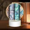 Round Acrylic Night Light, Three Different Colored Paintings Of Flowers. -Nuas Diy Shop 1c9612a612fe3feb47f5b0eb567e510e0dea0d37