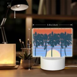 Rectangular Acrylic Night Light, A Colorful Poster Of A Sunset With Palm Trees. -Nuas Diy Shop 1cab1fff4e0b005e447b4809a16d5c2727f21135