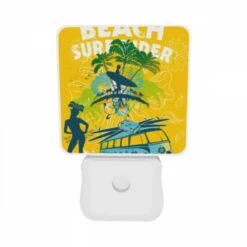 Night Light Set Of 2, A Woman Is Standing In Front Of A Surfboard -Nuas Diy Shop 1cc95f8674b25fb2aa1e2249c76cac65acc714fb