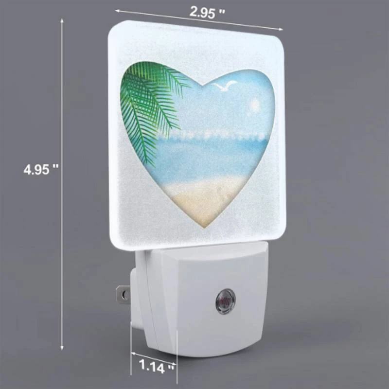 Night Light, A heart shaped picture of a beach with a bird flying over the ocean. Night Light, A Heart Shaped Picture Of A Beach With A Bird Flying Over The Ocean. -Nuas Diy Shop 1d67462af3484ed2041eb0a9cd66f47f4fdfb01e