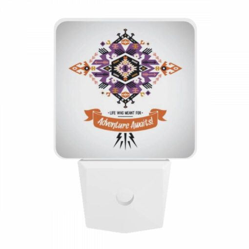Night Light, A Colorful Design With The Words "Life Was Meant For Adventure!" Written In Orange. -Nuas Diy Shop 1d9d1434ef30687fdda26a5e921f4c52bd614011