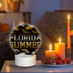 Round Acrylic Night Light, A Black And Yellow Sign That Says Florida Summer. 8 Round Acrylic Night Light, A Black And Yellow Sign That Says Florida Summer. -Nuas Diy Shop 1dc5ce88443e5ee0f4392a5948dd0bc79d67ded3