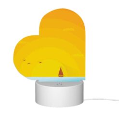 Love Acrylic Night Light, A Boat Is Sailing On The Water With A Beautiful Sunset In The Background. -Nuas Diy Shop 1ddc14a35f348835138492687936e661b128425a