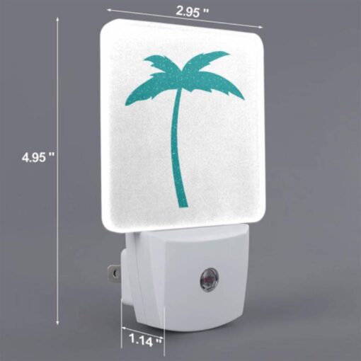 Night Light, A Green And White Palm Tree With A Blue Sky In The Background. -Nuas Diy Shop 1de3fc2035b533b25ffde5ca603a8fa3478c69aa