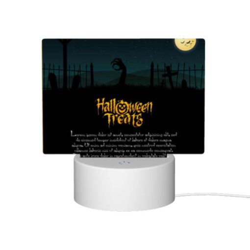 Rectangular Acrylic Night Light, A Halloween Treat Poster With A Spooky Scene. -Nuas Diy Shop 1e81b181ed24a0b2e55d8a2d1dd5e88b38f29081