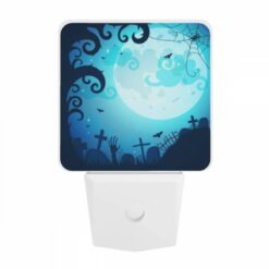Night Light, A Spooky Scene With A Full Moon And A Bunch Of Bats Flying Around. -Nuas Diy Shop 1ebe811018866eee62be2cbbf77c6a24dd406cb7