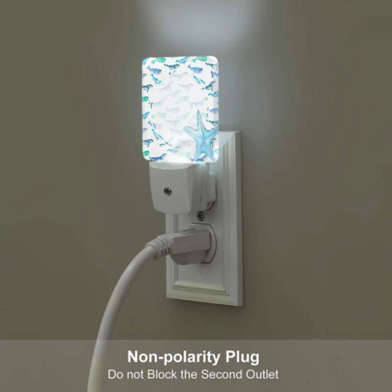 Night Light, A blue and white starfish is surrounded by a group of blue and white whales. Night Light, A Blue And White Starfish Is Surrounded By A Group Of Blue And White Whales. -Nuas Diy Shop 1eea68cb63ad57cb78824cef59c9e93eaa74df87