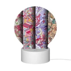 Round Acrylic Night Light, Three Colorful And Intricate Designs Are Displayed On A Wall. -Nuas Diy Shop 1ef42b4d667548ae9c2498659529d29df4041859