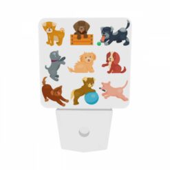 Night Light Set Of 2, A Collection Of Cartoon Dogs Playing With A Ball. -Nuas Diy Shop 1ef4b384b3bdb188834771987543517153034e58