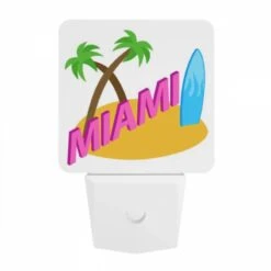 Night Light, A Surfboard With The Word "Miami" On It. 9 Night Light, A Surfboard With The Word "Miami" On It. -Nuas Diy Shop 1f0200797b1af454826c6d0c6b76f5d0393090db