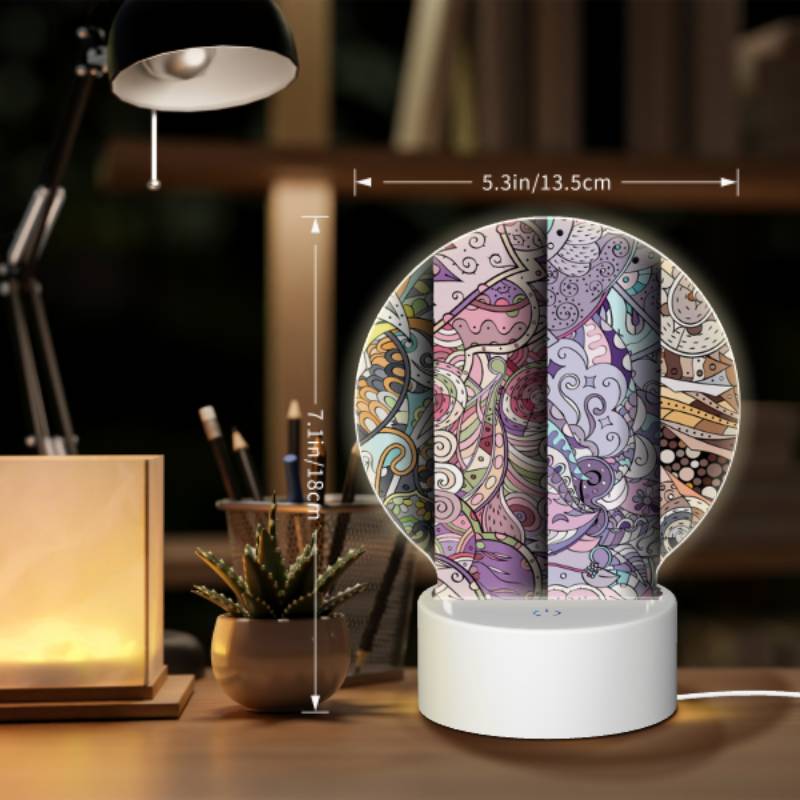 Round Acrylic Night Light, Four different colored paintings of swirls and designs. Round Acrylic Night Light, Four Different Colored Paintings Of Swirls And Designs. -Nuas Diy Shop 1f41dd85a3820cdf2360811fa8e62b8296c3a5b3