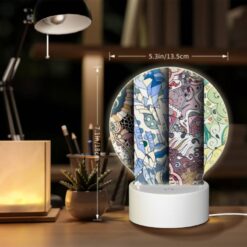 Round Acrylic Night Light, Four Different Colored Designs Of A Flower. -Nuas Diy Shop 1f5aa9ec390a71b8b2738cd6237ebc16fcc73ca5