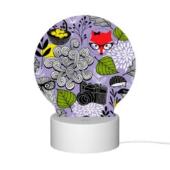 Round Acrylic Night Light, A Colorful And Whimsical Design Featuring A Fox -Nuas Diy Shop 1f8693a35945b66e73d995d5ef7f7bb395d50154