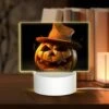 Rectangular Acrylic Night Light, A Pumpkin With A Hat On It. -Nuas Diy Shop 1fb8103f550850f5549cf10fb22360ce485ded55