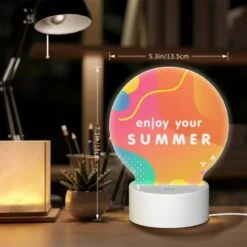 Round Acrylic Night Light, A Colorful Advertisement For Enjoying Summer. -Nuas Diy Shop 1fc19a994fdde8961b38ae77dca131f1ec464093