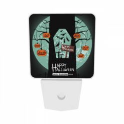 Night Light Set Of 2, A Tree With A Sign That Says Happy Halloween. -Nuas Diy Shop 20084954d28e0ba38bcf4cd86da93a9b87ed3340
