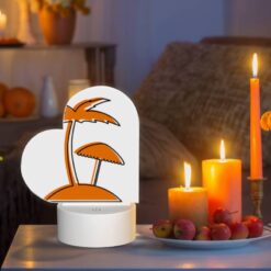 Love Acrylic Night Light, A Cartoon Drawing Of A Palm Tree With A Beach Umbrella. -Nuas Diy Shop 205d0e1d806b85178c892432d9ff0788435c7b7d
