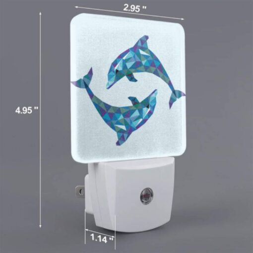 Night Light Set Of 2, Two Dolphins Are Swimming Together In The Ocean. -Nuas Diy Shop 20e97fc8a1effd5406cdd5b822426e59b8f9ef47