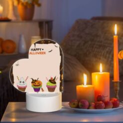 Love Acrylic Night Light, A Halloween Themed Cupcake With A Pumpkin On Top. -Nuas Diy Shop 2137125e42547da59f2f80e17531a00420cabec4